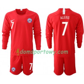 Koszulka Chile ALEXIS 7 Dziecięcy Domowe Koszulki Piłkarskie 2018-2019 Długi Rękaw